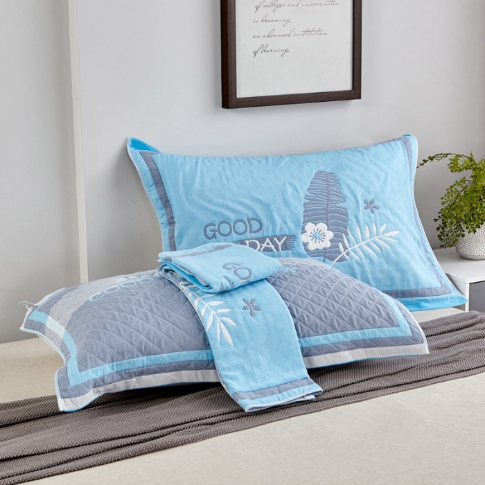 91家纺网 家纺一手货源 找家纺 （总）朴尔家纺 2021新款彩色糖果系列纯棉三层纱布枕巾/对