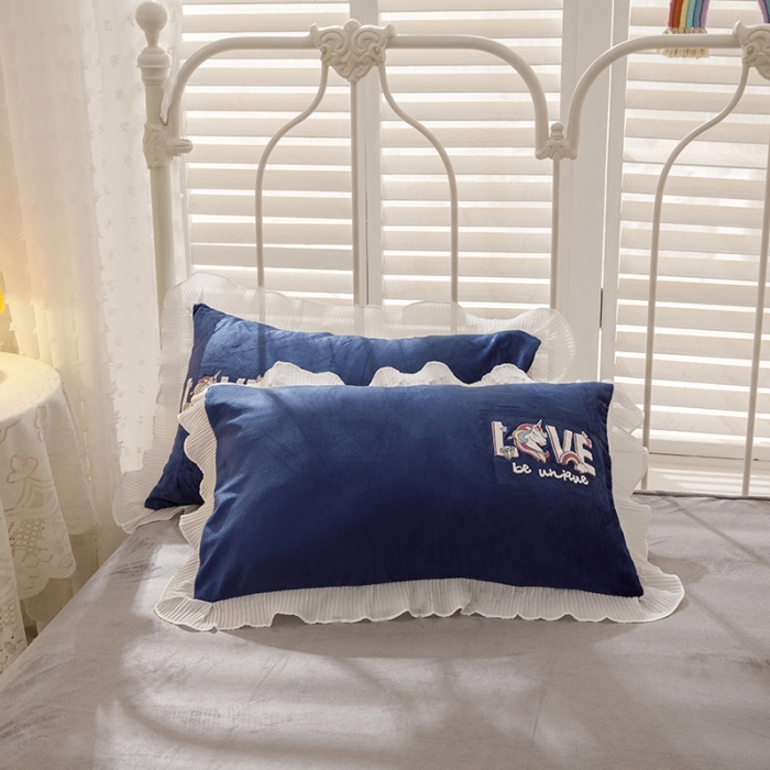 91家纺网 家纺一手货源 找家纺 纽缦 新款韩版水晶绒床单四件套法莱水晶牛奶 独角兽宝蓝灰