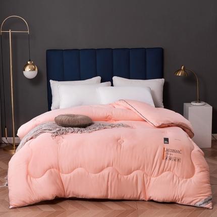 91家纺网 家纺一手货源 找家纺 寐居 2021新款长绒棉A类大豆纤维被芯被子冬被 翡翠粉