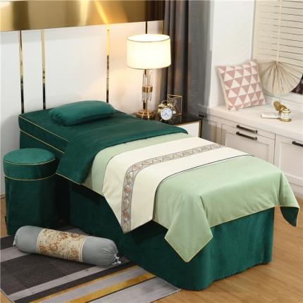 91家纺网 家纺一手货源 找家纺 （总）乐逸家纺 2024新款DS牛奶水晶绒简爱系列美 容床罩