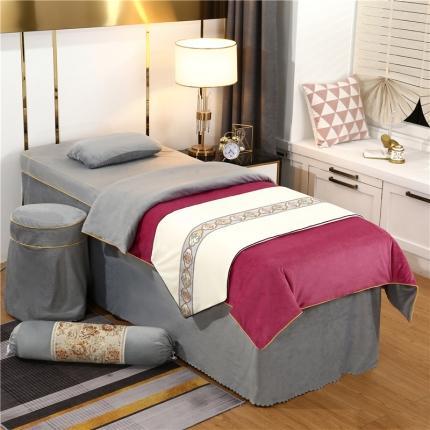 91家纺网 家纺一手货源 找家纺 （总）乐逸家纺 2024新款DS牛奶水晶绒简爱系列美 容床罩