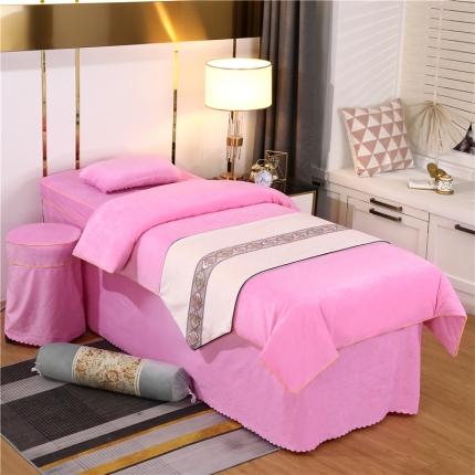 91家纺网 家纺一手货源 找家纺 （总）乐逸家纺 2024新款DS牛奶水晶绒简爱系列美 容床罩