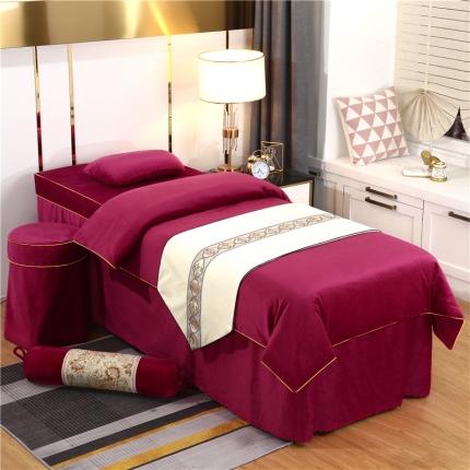 91家纺网 家纺一手货源 找家纺 （总）乐逸家纺 2024新款DS牛奶水晶绒简爱系列美 容床罩