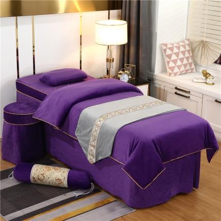 91家纺网 家纺一手货源 找家纺 （总）乐逸家纺 2024新款DS牛奶水晶绒简爱系列美 容床罩