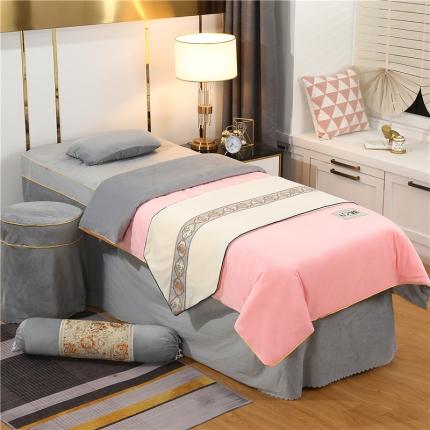 91家纺网 家纺一手货源 找家纺 （总）乐逸家纺 2024新款DS牛奶水晶绒简爱系列美 容床罩