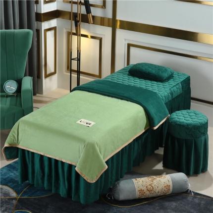 91家纺网 家纺一手货源 找家纺 （总）乐逸家纺 2024新款水晶绒梦之语夹棉系列美 容床罩