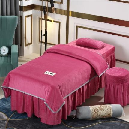 91家纺网 家纺一手货源 找家纺 （总）乐逸家纺 2024新款水晶绒梦之语夹棉系列美 容床罩