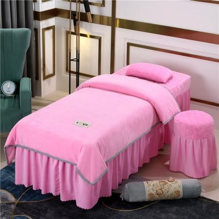 91家纺网 家纺一手货源 找家纺 （总）乐逸家纺 2024新款水晶绒梦之语夹棉系列美 容床罩