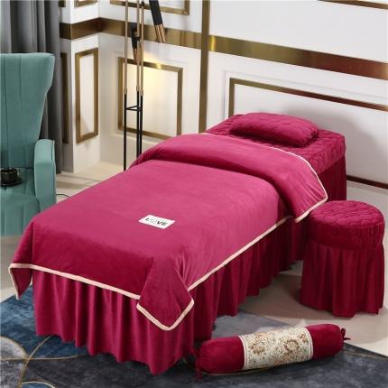 91家纺网 家纺一手货源 找家纺 （总）乐逸家纺 2024新款水晶绒梦之语夹棉系列美 容床罩