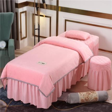 91家纺网 家纺一手货源 找家纺 （总）乐逸家纺 2024新款水晶绒梦之语夹棉系列美 容床罩