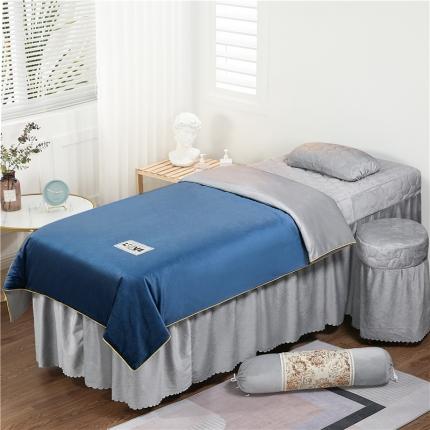 91家纺网 家纺一手货源 找家纺 （总）乐逸家纺 2024新款牛奶水晶绒爱丽丝夹棉系列美 容床罩