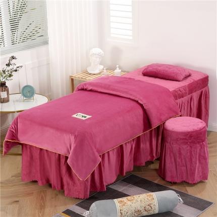 91家纺网 家纺一手货源 找家纺 （总）乐逸家纺 2024新款牛奶水晶绒爱丽丝夹棉系列美 容床罩