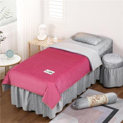 91家纺网 家纺一手货源 找家纺 （总）乐逸家纺 2024新款牛奶水晶绒爱丽丝夹棉系列美 容床罩