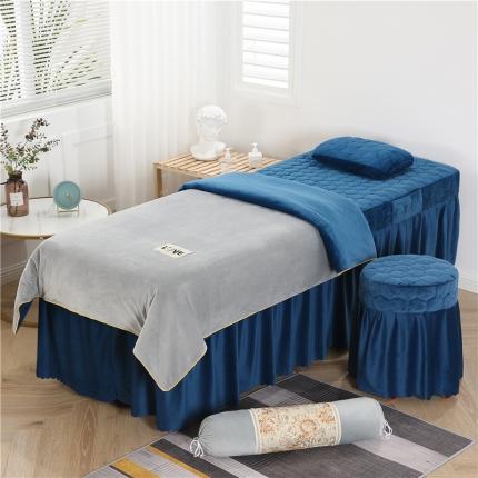 91家纺网 家纺一手货源 找家纺 （总）乐逸家纺 2024新款牛奶水晶绒爱丽丝夹棉系列美 容床罩