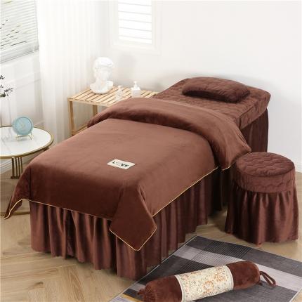 91家纺网 家纺一手货源 找家纺 （总）乐逸家纺 2024新款牛奶水晶绒爱丽丝夹棉系列美 容床罩