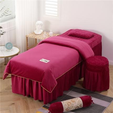 91家纺网 家纺一手货源 找家纺 （总）乐逸家纺 2024新款牛奶水晶绒爱丽丝夹棉系列美 容床罩