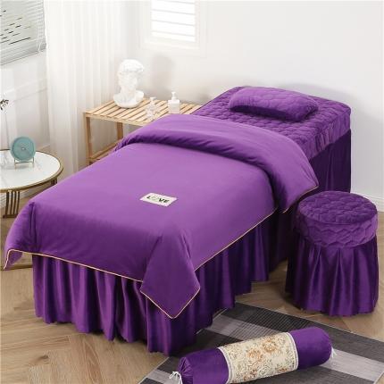 91家纺网 家纺一手货源 找家纺 （总）乐逸家纺 2024新款牛奶水晶绒爱丽丝夹棉系列美 容床罩