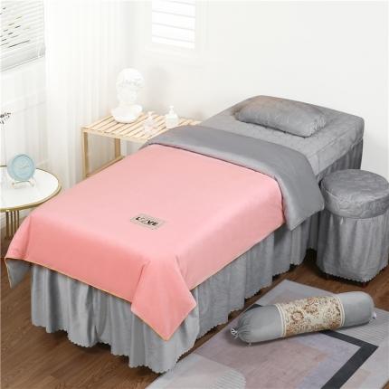 91家纺网 家纺一手货源 找家纺 （总）乐逸家纺 2024新款牛奶水晶绒爱丽丝夹棉系列美 容床罩