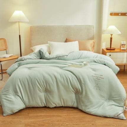 寐居 2021新款水洗棉提花大豆被 提花-绿