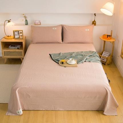 91家纺网 家纺一手货源 找家纺 （总）拧萌2021新款全棉色织水洗棉单床单