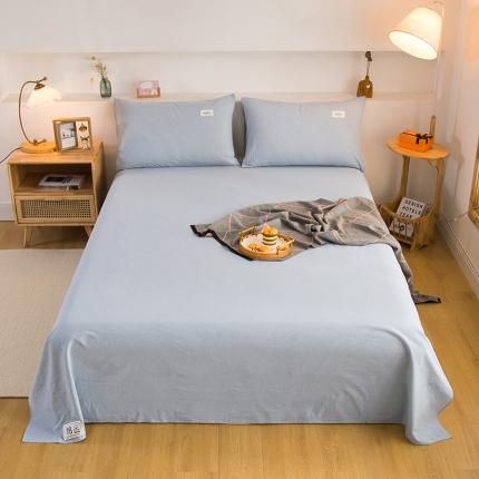 91家纺网 家纺一手货源 找家纺 （总）拧萌2021新款全棉色织水洗棉单床单