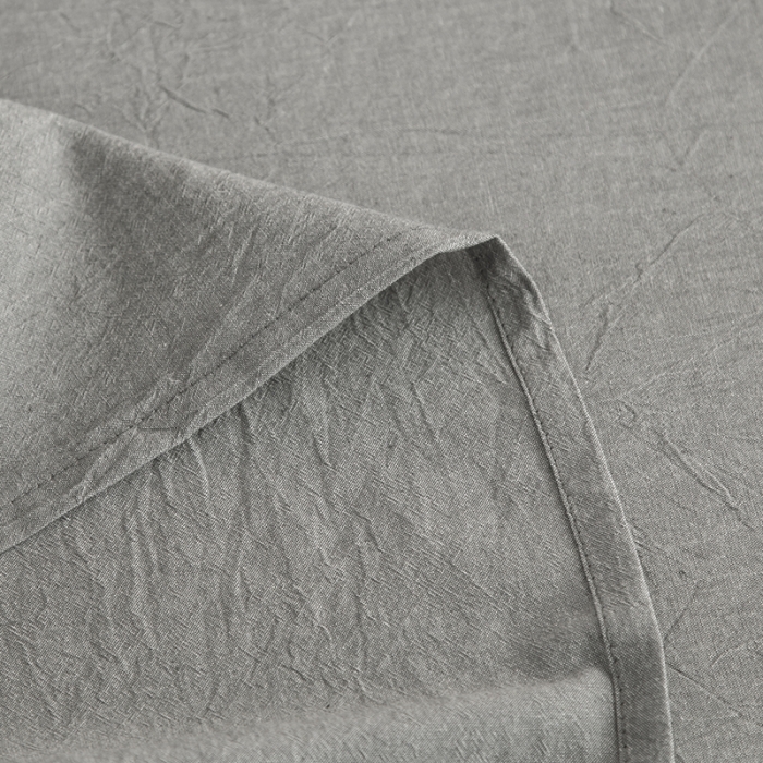 91家纺网 家纺一手货源 找家纺 拧萌2021新款全棉色织水洗棉单床单 冷灰