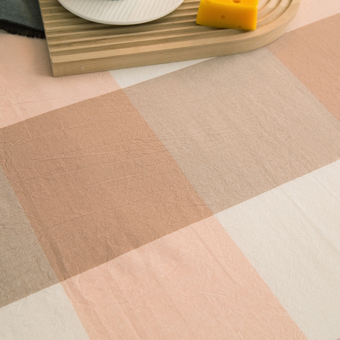 91家纺网 家纺一手货源 找家纺 拧萌2021新款全棉色织水洗棉单床单 玉大格