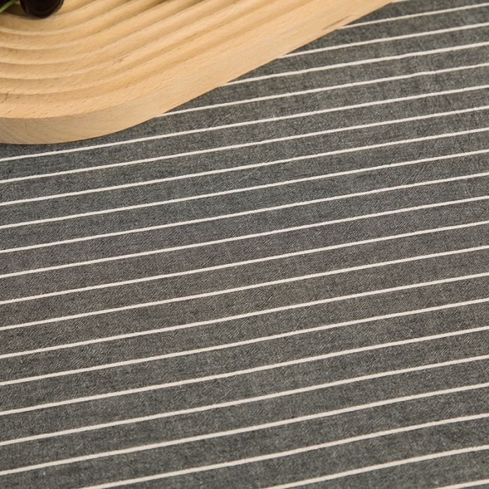 91家纺网 家纺一手货源 找家纺 拧萌2021新款全棉色织水洗棉单床单 中条纹深灰