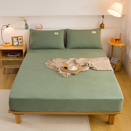 91家纺网 家纺一手货源 找家纺 （总）柠萌2021新款全棉色织水洗棉单床笠