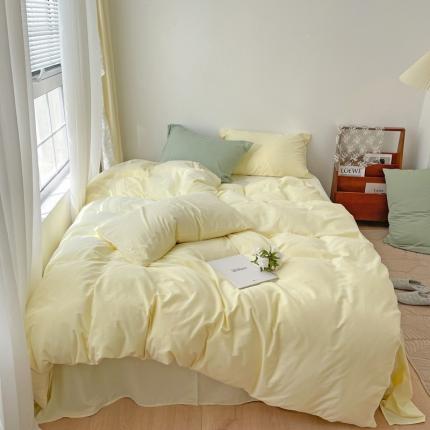 91家纺网 家纺一手货源 找家纺 例外Home  2021新款磨毛小红书纯色系列 芝士黄