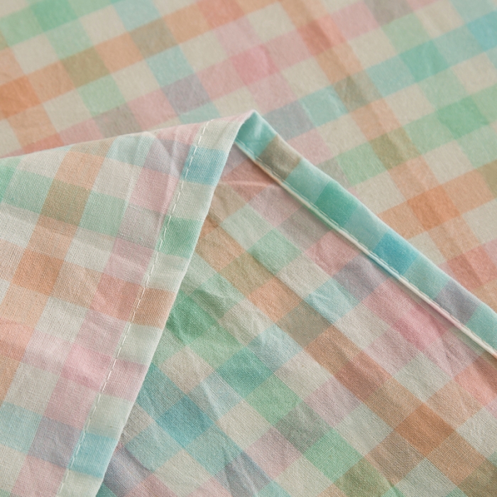 91家纺网 家纺一手货源 找家纺 （总）柠萌2021新款全棉色织水洗棉枕套