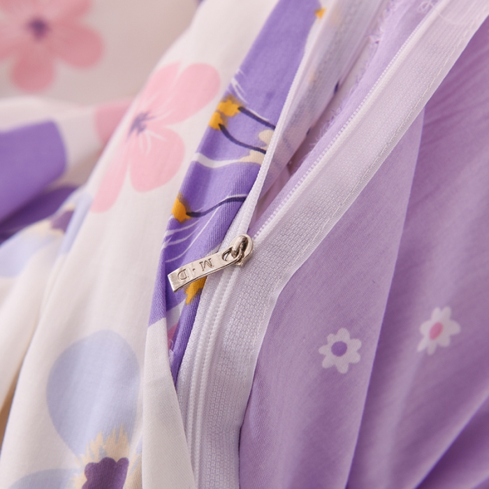 91家纺网 家纺一手货源 找家纺 美达2025全棉蕾丝小花边半夹棉床裙四件套 芳草悠悠