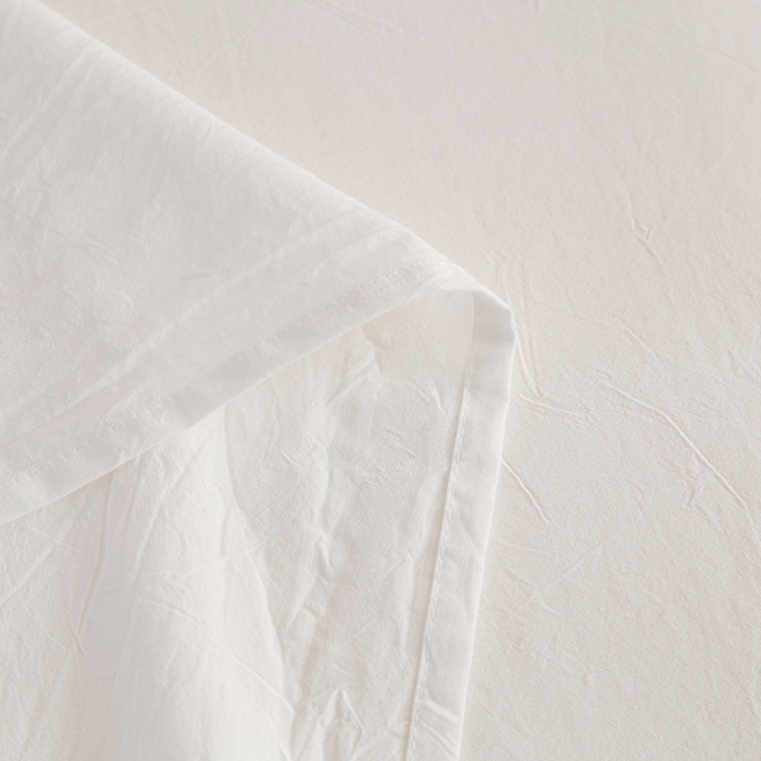 91家纺网 家纺一手货源 找家纺 柠萌2021新款全棉色织水洗棉枕套 白色（一对）