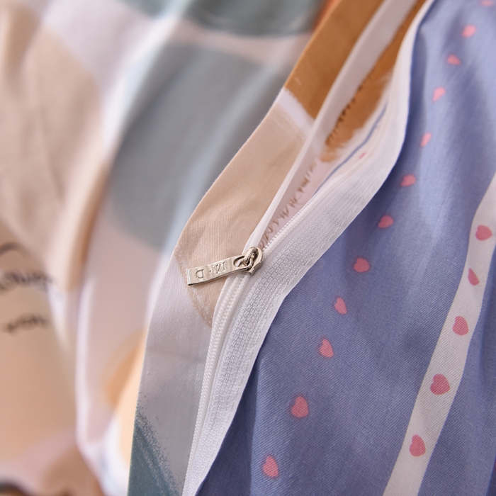 91家纺网 家纺一手货源 找家纺 美达2025全棉蕾丝小花边半夹棉床裙四件套 雨花石