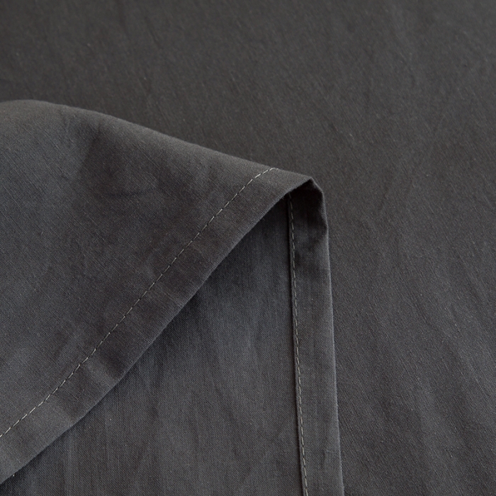 91家纺网 家纺一手货源 找家纺 柠萌2021新款全棉色织水洗棉枕套 黑灰色（一对）