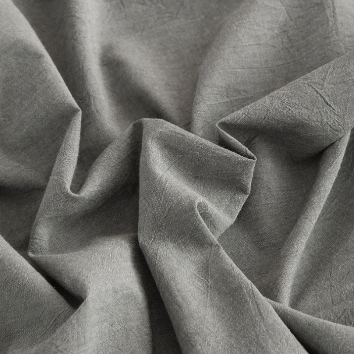 91家纺网 家纺一手货源 找家纺 柠萌2021新款全棉色织水洗棉枕套 冷灰（一对）