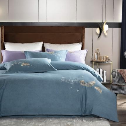 91家纺网 家纺一手货源 找家纺 （总）沐辰 2021新款直播爆款全棉刺绣四件套