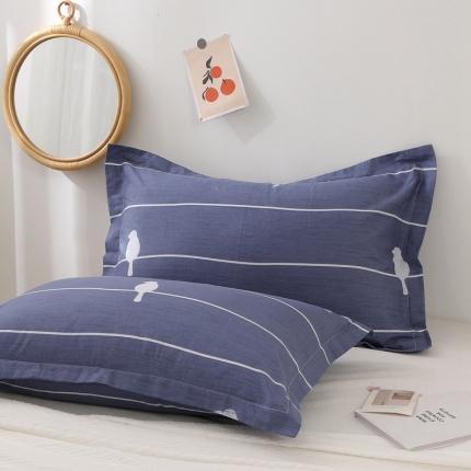 91家纺网 家纺一手货源 找家纺 锦绣万家 2021新款纯棉单人枕套全棉枕套单只48*74cm 青鸟