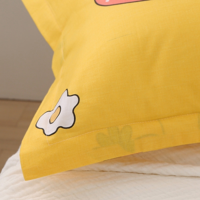 91家纺网 家纺一手货源 找家纺 锦绣万家 2021新款纯棉单人枕套全棉枕套单只48*74cm 草莓鸭