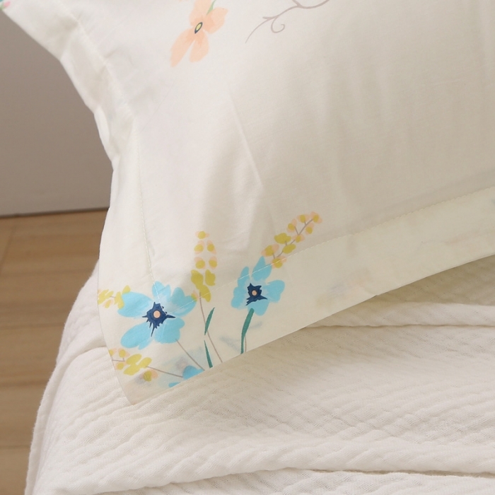 91家纺网 家纺一手货源 找家纺 锦绣万家 2021新款纯棉单人枕套全棉枕套单只48*74cm 红颜丝语