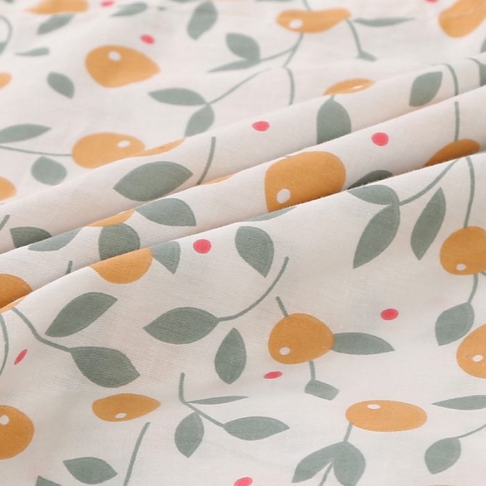 91家纺网 家纺一手货源 找家纺 锦绣万家 2021新款纯棉单人枕套全棉枕套单只48*74cm 甜蜜橘