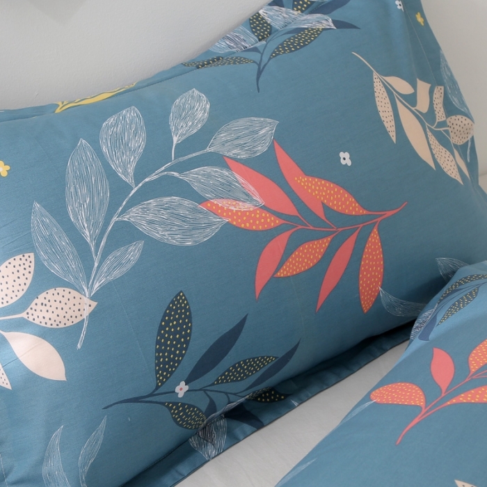 91家纺网 家纺一手货源 找家纺 锦绣万家 2021新款纯棉单人枕套全棉枕套单只48*74cm 叶语玲珑