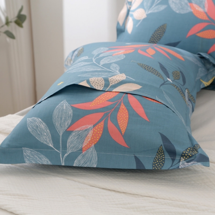 91家纺网 家纺一手货源 找家纺 锦绣万家 2021新款纯棉单人枕套全棉枕套单只48*74cm 叶语玲珑