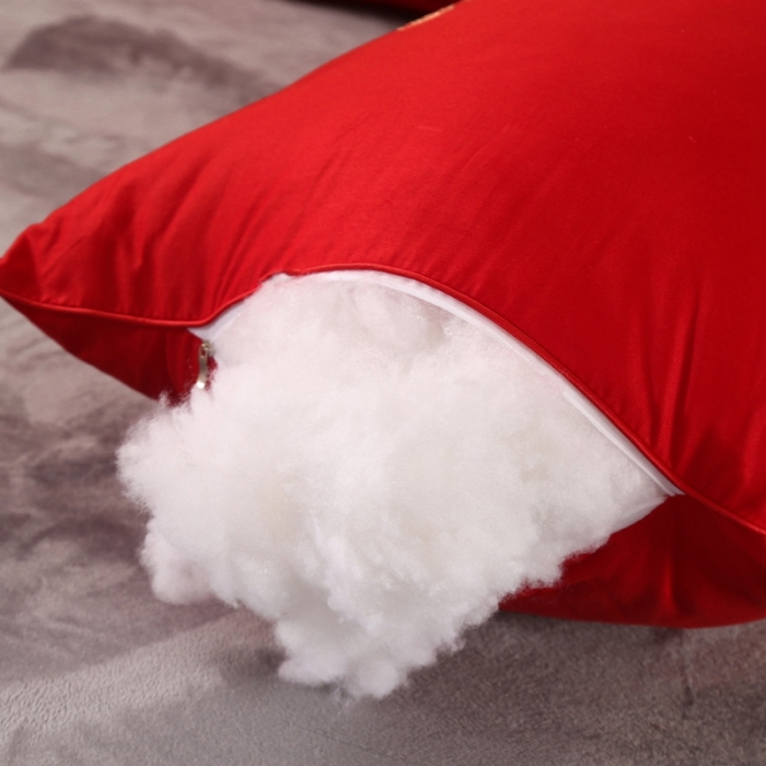 91家纺网 家纺一手货源 找家纺 （总）锦绣万家2021新款婚庆双人枕头结婚用大红枕芯绣花枕头