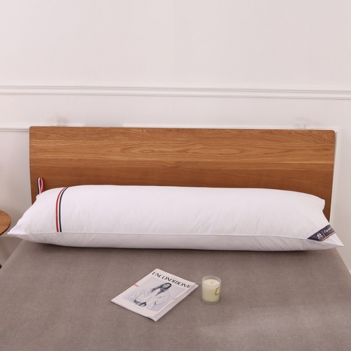 91家纺网 家纺一手货源 找家纺 （总）锦绣万家2021新款全棉双人枕头长枕芯悬挂式羽丝绒枕头