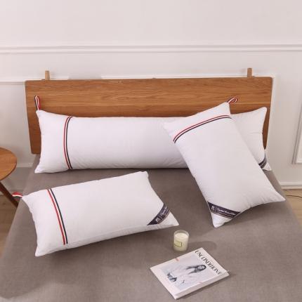 （总）锦绣万家2021新款全棉双人枕头长枕芯悬挂式羽丝绒枕头