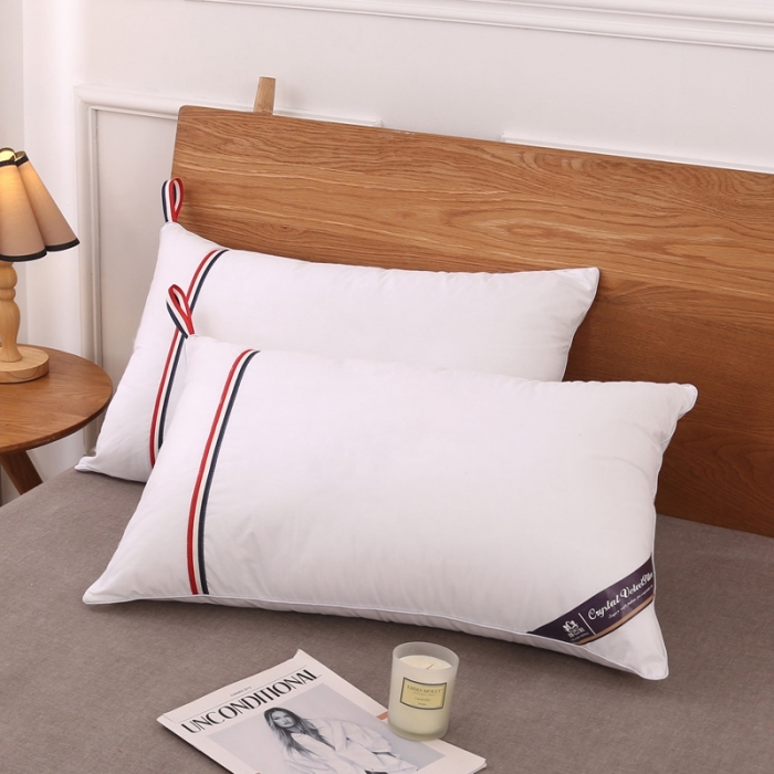 91家纺网 家纺一手货源 找家纺 （总）锦绣万家2021新款全棉双人枕头长枕芯悬挂式羽丝绒枕头