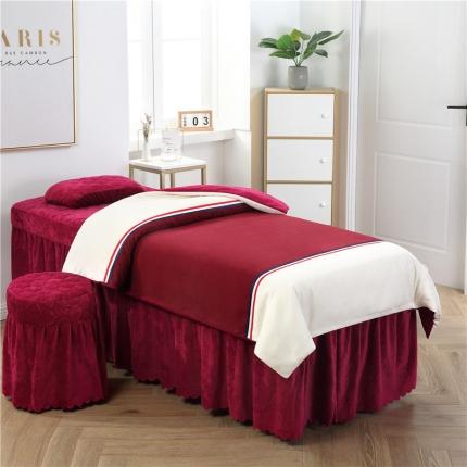 91家纺网 家纺一手货源 找家纺 （总）乐逸家纺 2024新款简约棉麻水晶绒美-容床罩