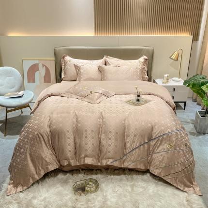 91家纺网 家纺一手货源 找家纺 （总）安妮家居2021新款山茶全棉提花四件套