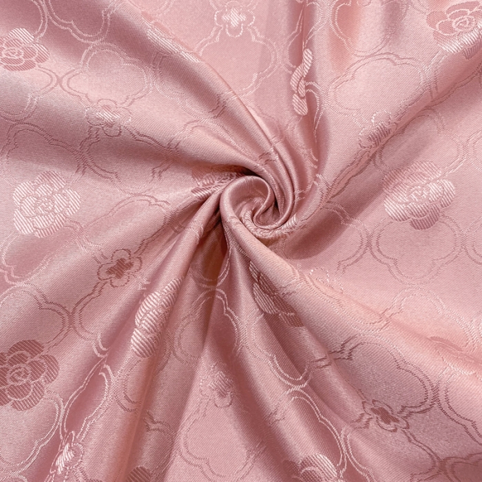 91家纺网 家纺一手货源 找家纺 安妮家居2021新款山茶全棉提花四件套 山茶花-粉豆沙